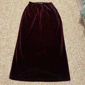 Burgandy Velvet Skirt